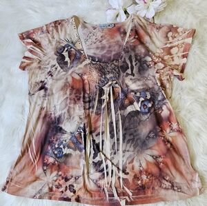Unity World Wear Butterfly Top Sz 2X